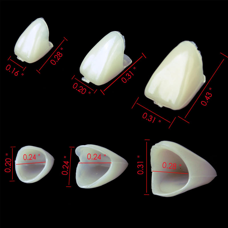 120 Pieces Fake Tooth Cap Crown Veneers Front Back Anterior and Molar Posterior Teeth with Thermal Beads Cap Filler for Teaching or DIY (50pcs Front and 70pcs Back) 60pcs front and 60pcs back