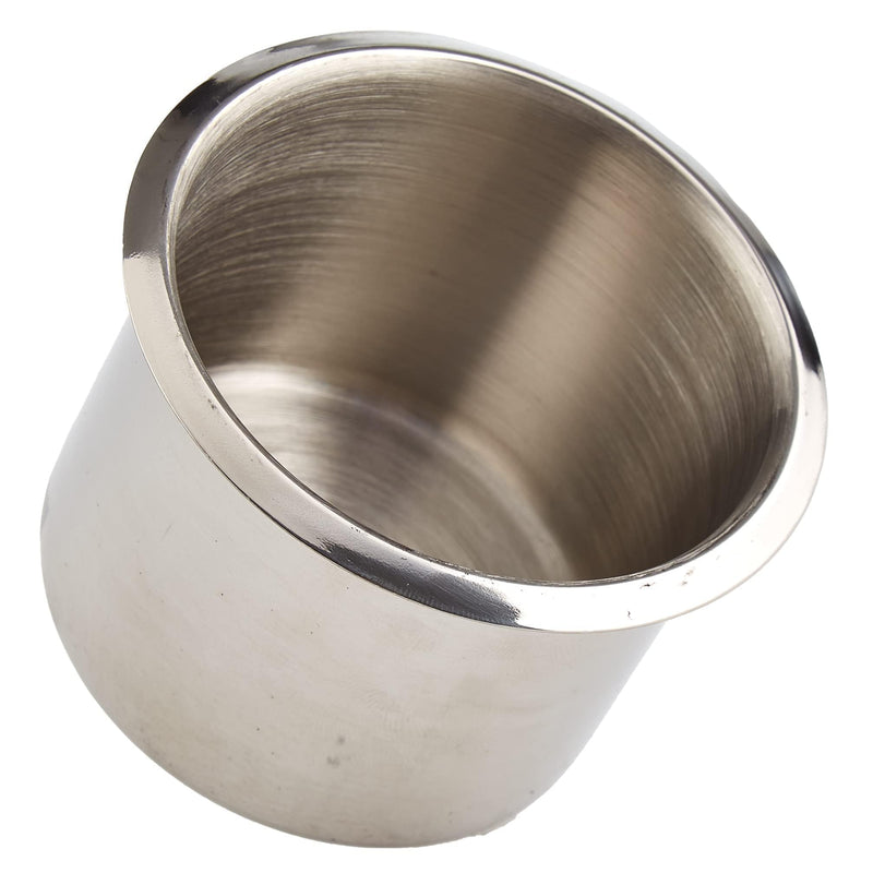 10 Regular Silver Drop-in Cup Holders for Poker and Card Tables- 2.3 in Tall x 3.18 in Wide, for Beer & Water Bottles, Cans Small (Pack of 10)