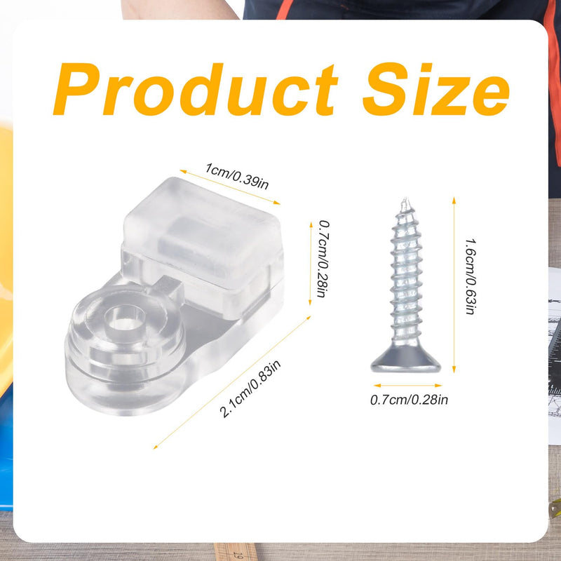10pcs Glass Retainer Clips with Screws, Cabinet Glass Retainer Clips Storm Door Glass Retainer Clips Glass Retainer Strip for Windows Doors Cabinet - NewNest Australia