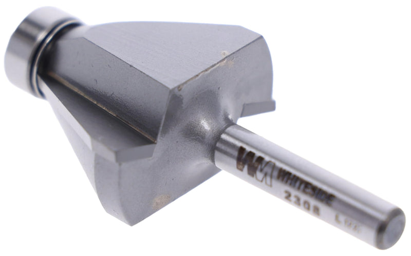 Whiteside 2308 Edge Bevel Router Bit: 30 Degree Angle, 7/8 Inch Cutting Length, 3/4 Inch Cutting Height, 1/4 Inch Shank, 1-3/8 Inch Large Diameter