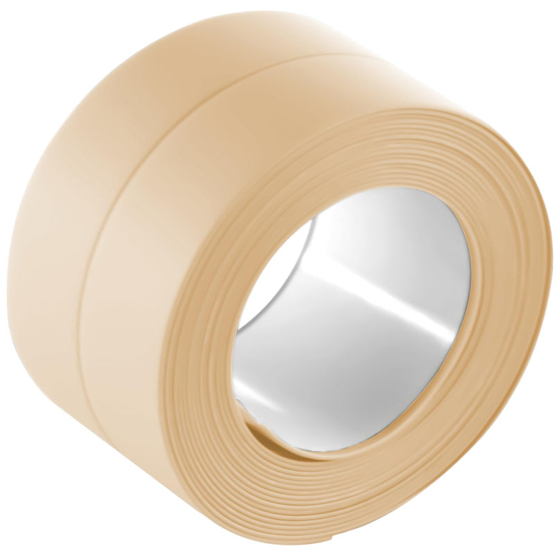 3 Rolls Caulk Tape Waterproof Sealing Self Adhesive 10.5 Feet,Caulking Sealant Strip for Bathroom Toilet Kitchen Countertop Beige Beige 3 Rolls