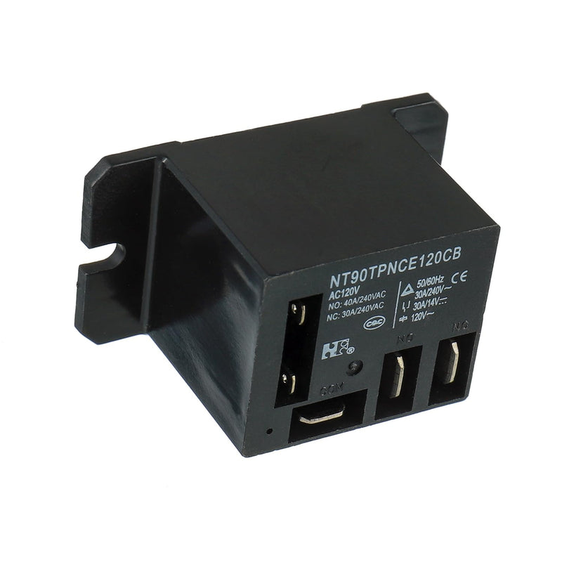 NT90-AC120V-10X Power Relay AC 120V Coil 120 VAC 30A 40A SPDT(1NO 1NC) with Flange Mounting and 10 Quick Connect Terminals Wires Mini Relay(Pack of 2pcs)