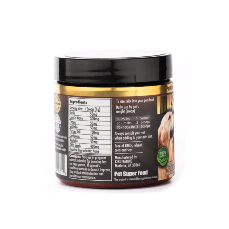 King Kanine Mushroom Plus, Protein & Joints 2 oz | Organic Powder to Improve Optimal Health & Pets Wellness | Supplement for Dogs & Cats Care Made with Fiber & Vitamins | Veterinarian Approved - PawsPlanet Australia