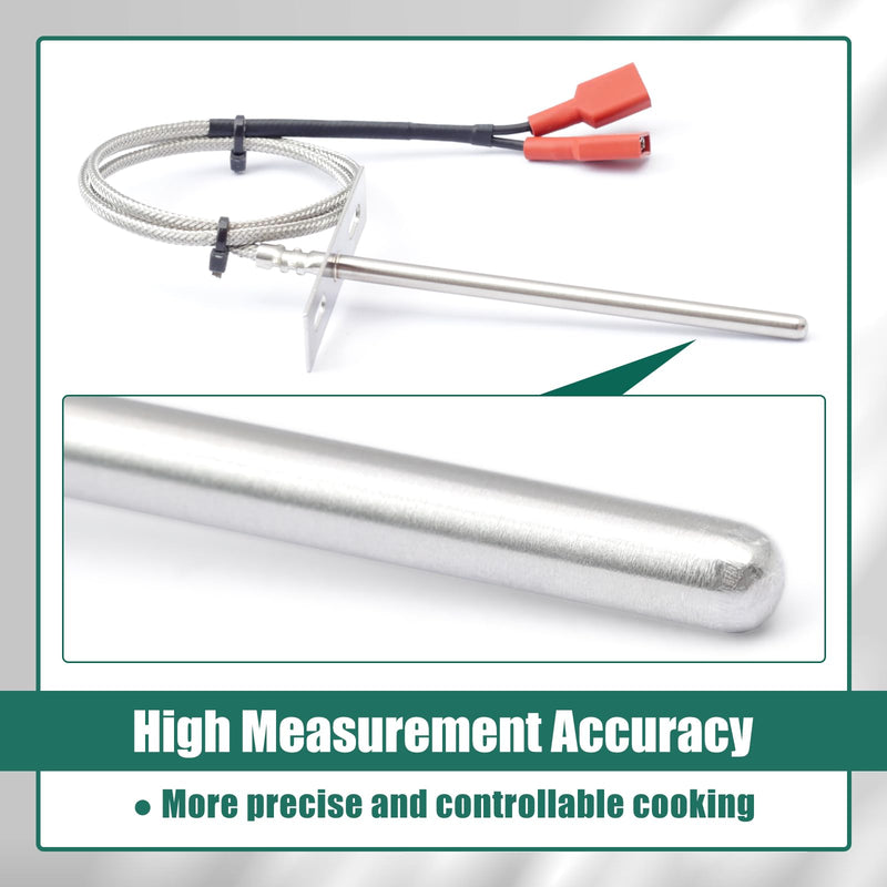 YUXIVCNE 70224 RTD Temperature Sensor Probe Replacement for Pit Boss 340 440 Pellet Grills Replace 31187 with 2 Nuts and Screws