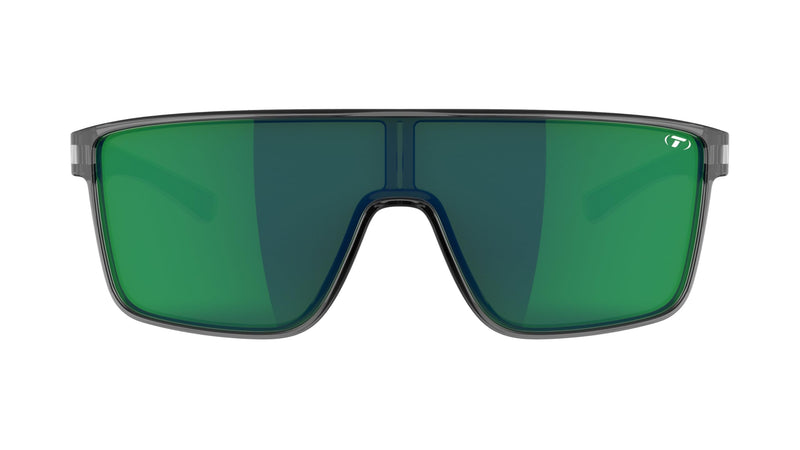 Tifosi Sanctum Sunglasses, Ideal For Cycling, Golf, Hiking, Running, Tennis & Pickleball, Lifestyle Crystal Smoke (Smoke Green Mirror)