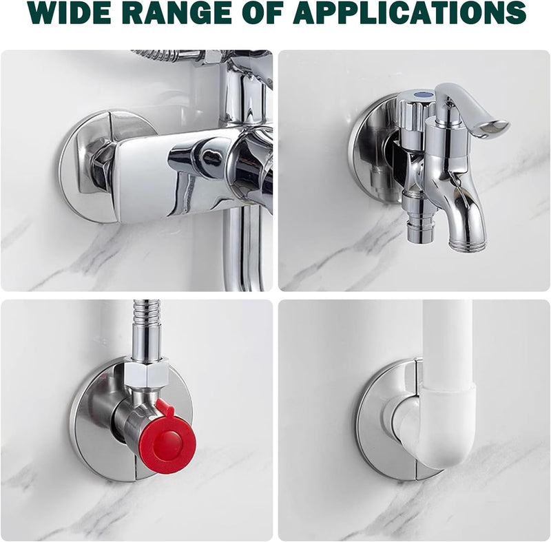 Stainless Steel Round Escutcheon Plate, Faucet Escutcheons Split Flange Plumbing Cover Plates for Kitchen, Bathroom, and Balcony Pipes 4（Hole Width 22mm）