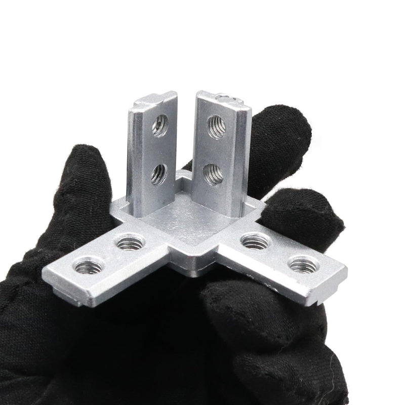 8Pcs 10 Series Aluminum Extrusion Profile Tri Bracket 3-Way End Corner Right Angle 1" x 1" 1 Inch Connector with Screws for 1010 Extruded Aluminium Esquina Profil 8 sets 3 way bracket with m5