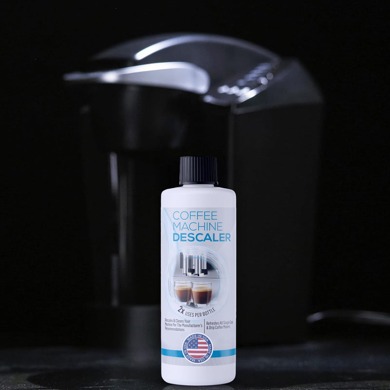 Descaling Solution for Coffee & Espresso Machines - 2 Bottle Pack (4 Uses) - Universally Compatible Descaler Cleaner for Keurig, Breville, Nespresso, Delonghi & All Single Use or Drip Machines 8 Fl Oz (Pack of 2)