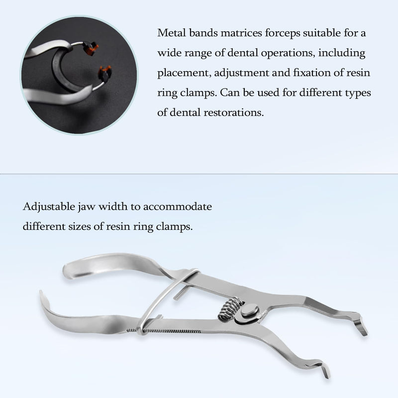 Dental Sectional Matrix Plier, Metal Matrics Band Forceps, Placement Resin Clamping Ring Clip, Lab Dentistry Tools Stainless Steel