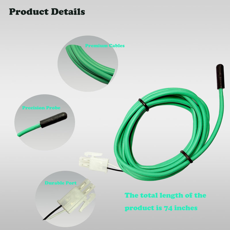 334-60405-02 74 Inch Green Coil Traulsen Temperature Sensor Probe（2PCS） | 337-60405-02 Replacement with Traulsen G1000, G2000, G22000 Refrigerator Cabinet 1 Year Replacement Service Easy to Install