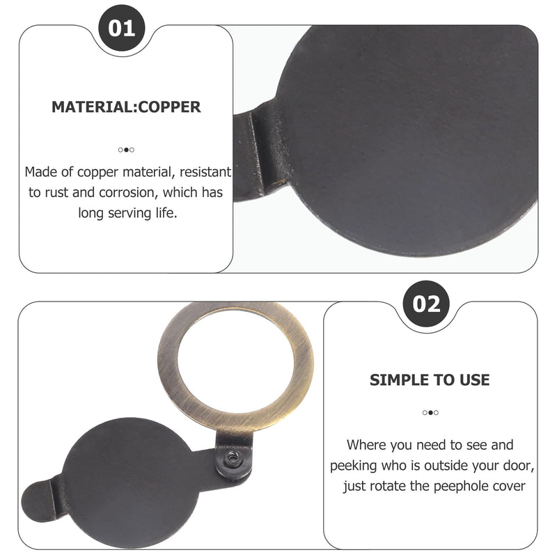 Peephole Cover, 10 pcs Door Viewer Peephole Cover Cat Eye Back Peep Hole for Apartment Door Door View Protector for Dormitory Hotel Home