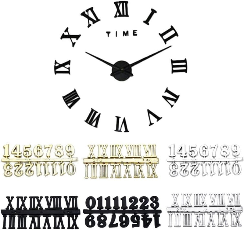 1 Set Black Clock Numerals Kit Clock Parts Digital Clock Numbers Roman Numerals Arabic Number for Replacement Repairing Clock Arabic Numerals Tools Home Improvement - NewNest Australia