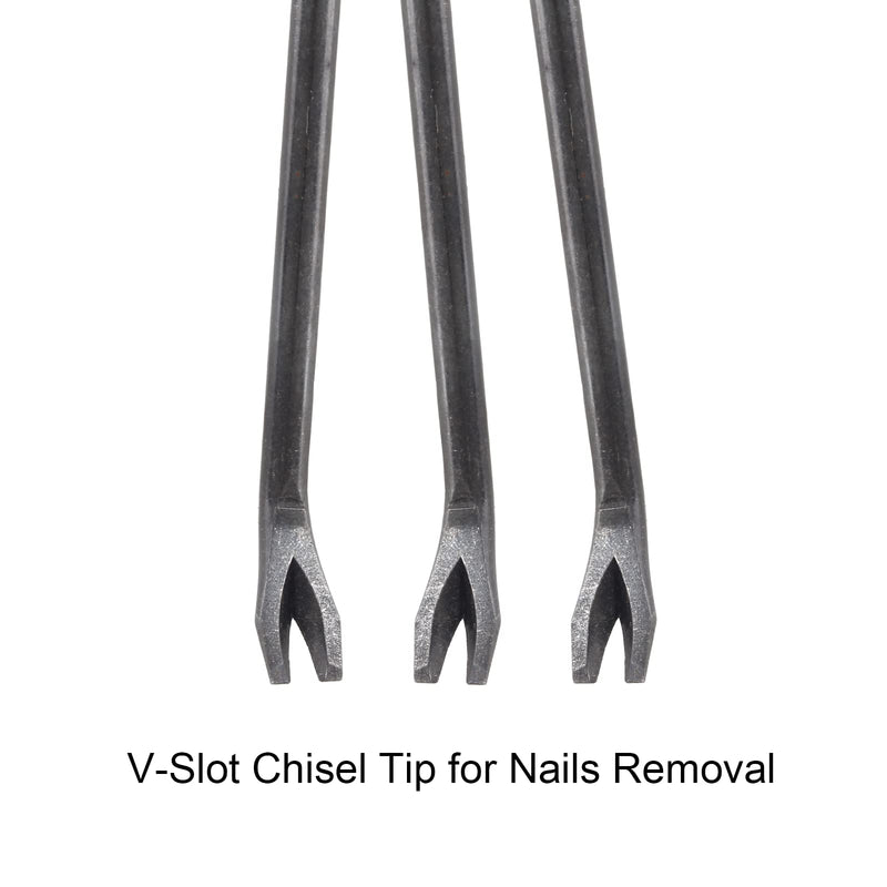 3pcs Tack Lifter, Nail Staple Puller Remover, Tack Puller Screwdriver Tack Rivet Remover Tool, V Tip Pry Screwdriver Removal Tool (9.8" Length) Medium