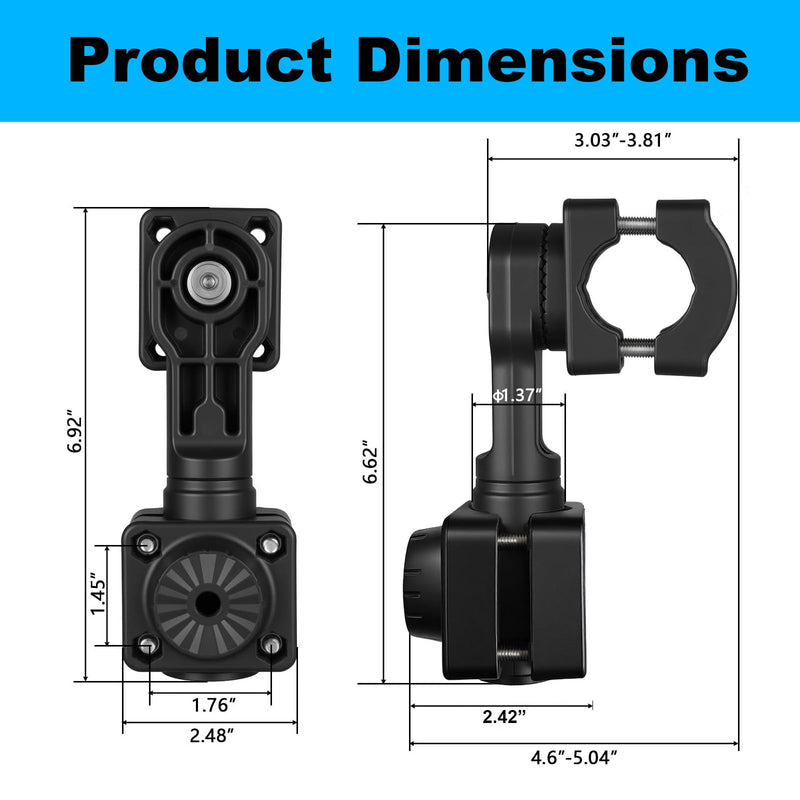 LiveScope Mount for LVS34 Transducer, 0 Degree Pole Mount Compatible with Garmin LiveScope Plus LVS34, Trolling Motor with Quick Ratchet Perspective Adjustment, Replacement 010-13228-03 For Garmin LVS34