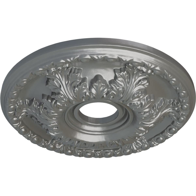 Ekena Millwork CM18GASLS Granada Ceiling Medallion, Silver Silver (Metallic Series)