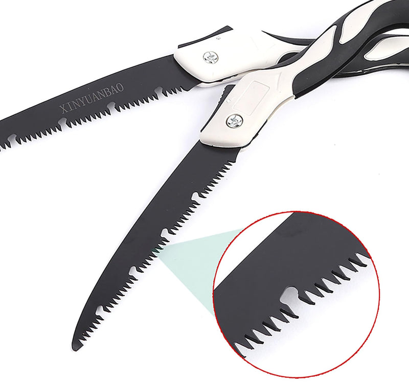 Folding Saw with Rubber Handle, 24.8 Inch Manganese Steel SK-5 Blade Pruning Saw for Hunting, Gardening, Camping and Trimming (blade 29cm) blade 29cm