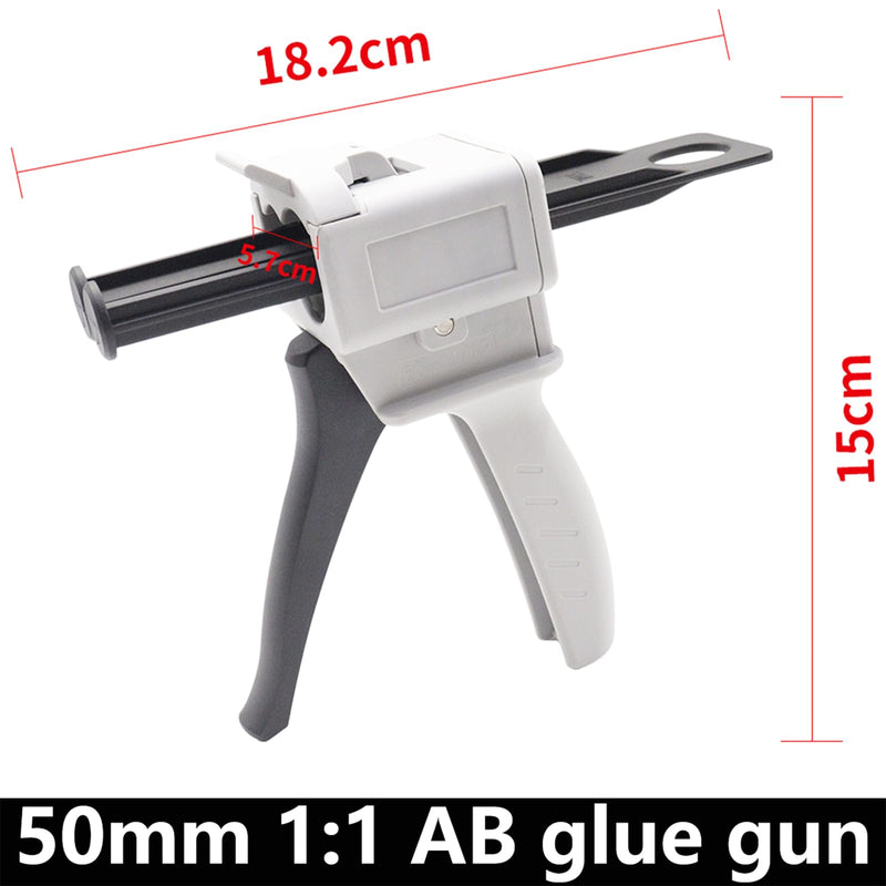 1:1 AB glue gun epoxy resin glue gun 50ml 1:1 manual dispensing gun AB two-component sealant applicator dispensing gun kit