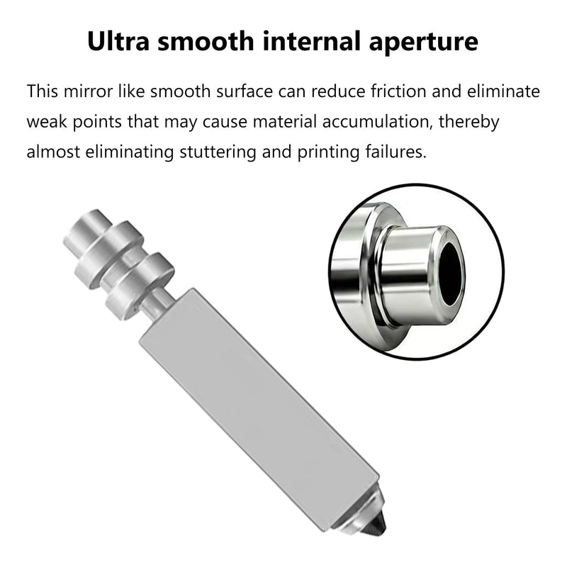 4PCS 0.25/0.4/0.6/0.8MM Integrated Hotend Hardened Steel Nozzles for Anycubic Kobra X/Kobra 4, Quick-Swap Printhead All Metal Extruder Bimetal Hot End Heatbreak Throat Tube Heat Break 3D Printer Part