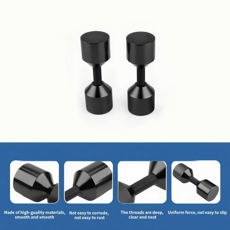 2 Pcs Aluminium Flange Two Hole Pins Set - 1-5/8'' Diameter Alignment Pin Black 1-5/8''
