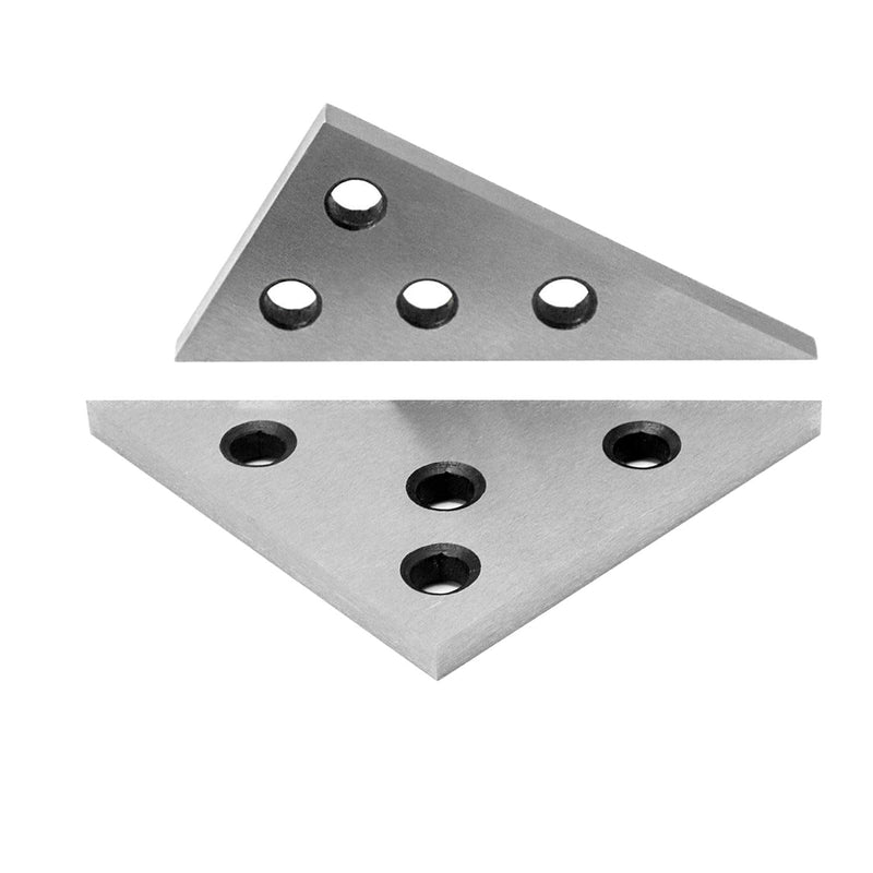Precision Angle Block Set Solid Angle Plate Set, 30-60-90 Degree&45-45-90 Degree Machinist Tools Milling Ground Gauge Angle Gage Inspection Block Set (2 Pcs Triangle Angle Block) 2 Pcs Triangle Angle Block