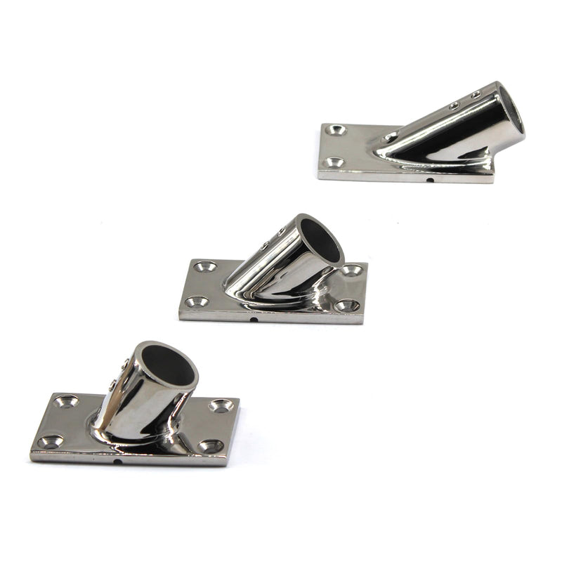 1 Inch 30 Degree Boat Hand Rail Fitting Heavy Duty 316 stainless steel Marine grade rod Round Base With Screws And Wrench For Awning, Sailboat, Yacht (2 Pieces) 1 inch