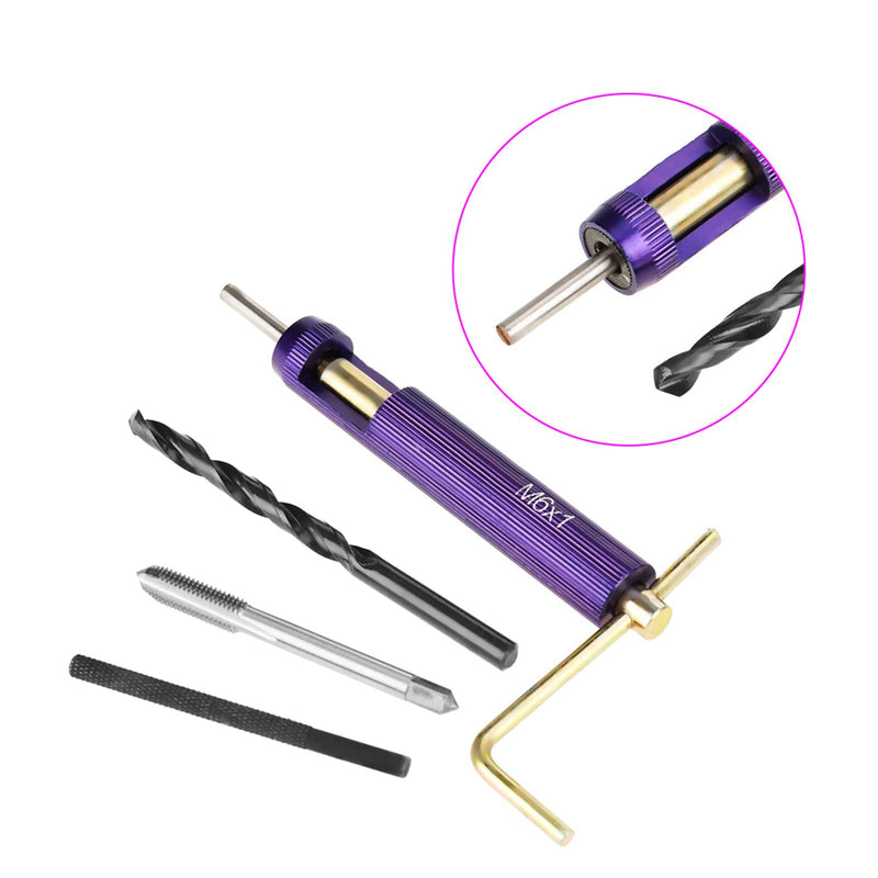 Thread Repair Tool, 54pcs M6 Stainless Steel Wire Thread Insert Combination Tool Set, Thread Repair Kit Helical Coil, Metric Inserts Kits