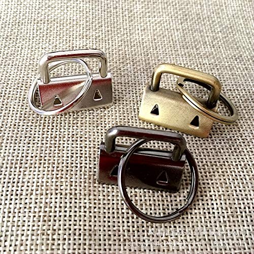 42Sets 1" Key Fob Hardware - 3 Colors 1" Key Fob Key-chain Perfect with 1Pcs Key Fob Glass Running Pliers for Key Fob Wristlets Install