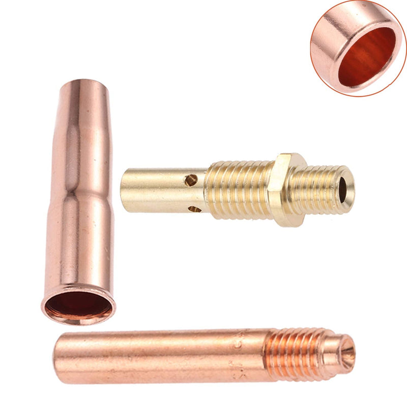 MIG Welding Gun Kit .035" Tip-Nozzle-Diffuser-Adapter for 200/250 Tweco #2 Include (Contact Tips 14-35 0.035", Gas Nozzles 22-50 1/2", Gas Diffusers 52, Nozzle Adapters 32) (35Pcs)