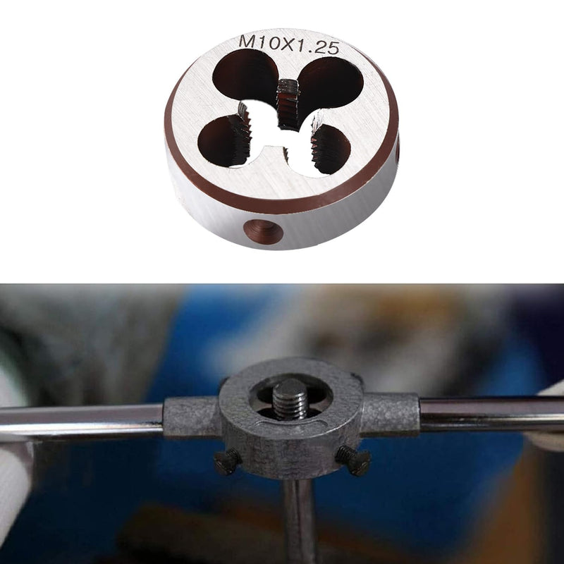 M10 x 1.25 Metric Thread Tap and Die Set, M10 x 1.25mm High-speed Steel Machine Tap Die Set Right Hand