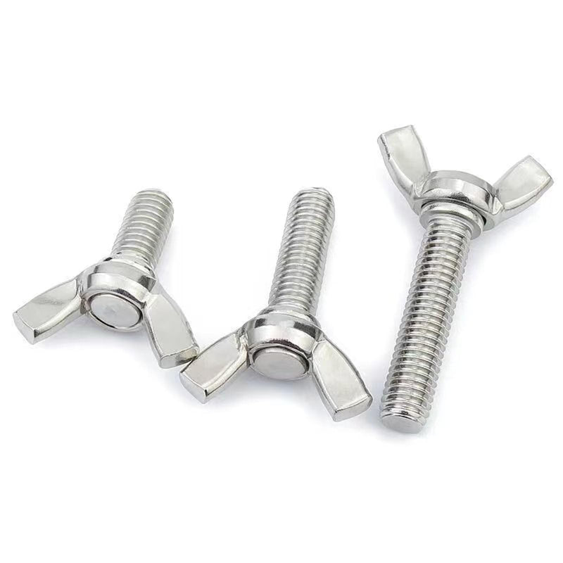 M5-0.8 x 25mm 304 Stainless Steel Wing Butterfly Screws Bolts,Wing Bolt,Machine Fastener,Thumb Hand Screws for Electronic Equipment,10 Pcs M5-0.8x25mm（10 Pcs）