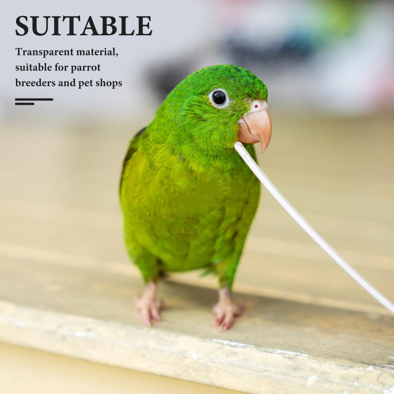 100Pcs Baby Bird Feeding Tubes Soft Clear Replacement for Parrots Small Birds Hand Feeding Accessories for Bird Breeders
