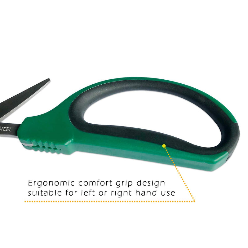 6-Inch Stainless Steel Garden Bonsai Pruning Shears with 40mm Straight Blade Pruners, Anti-Slip Softgrip Micro-Tip Snip
