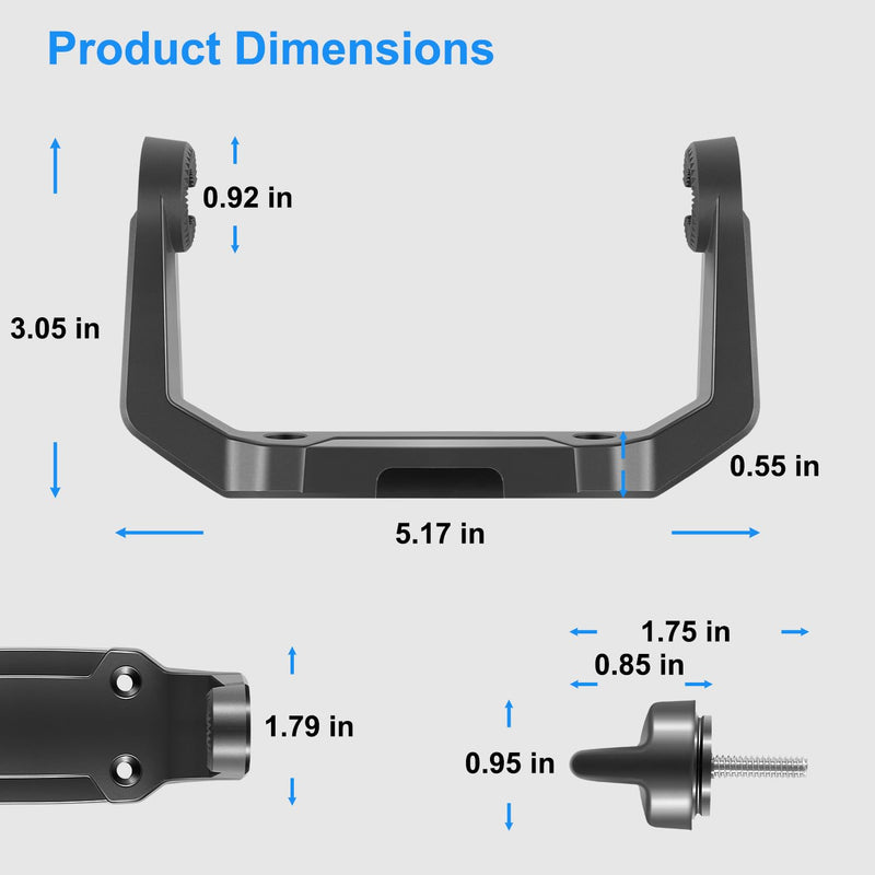 Replacement for 740143-1 Gimbal Bracket Mounting Kit Compatible with Humminbird Helix 5 Series Fish Finders – Adjustable Viewing Angle, Anti-Vibration Design, Durable Marine-Grade Construction