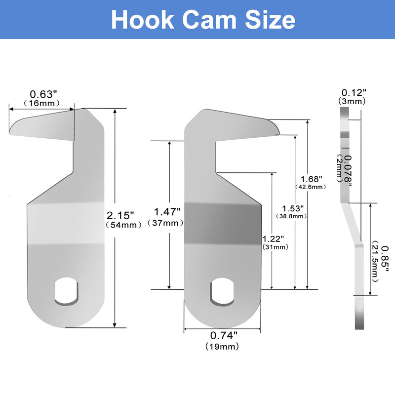 Black Toolbox Lock with Keys, Cabinet Locks Keyed Alike, Hook Cam, Tubular Cam Lock, Tool Box Lock with Manual, Harbor Freight Tool Cart Lock, Zinc Alloy (5/8 Inch 1 Pack-Black) 5/8 Inch 1 Pack-Black