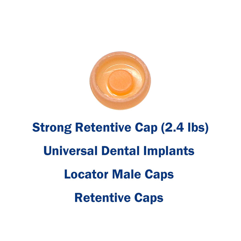 Locator Universal Overdenture Retention Male Caps Metal Housing Kit