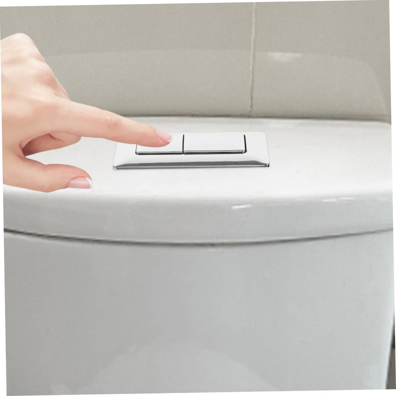 DOITOOL Rectangular Dual Flush Toilet Button Replacement Water Tank Push Button for Toilet Tank Flush Systems Universal Top-of- Push Actuator 5.51X3.34X1.77In 1 Pack