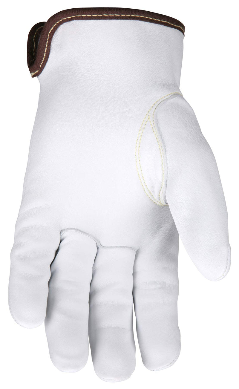 MCR Safety Gloves 3611DTM Premium Goatskin Leather Work Gloves lined with Dyneema Diamond Technology, Keystone thumb, Medium, 1 Pair