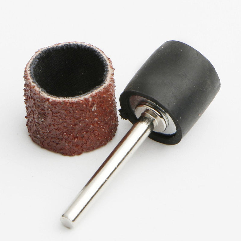50PCS Sanding Bands Sleeves 60 Grit& 5 Mandrels Electric Grinding Polishing Sandpaper Circle Sand Ting