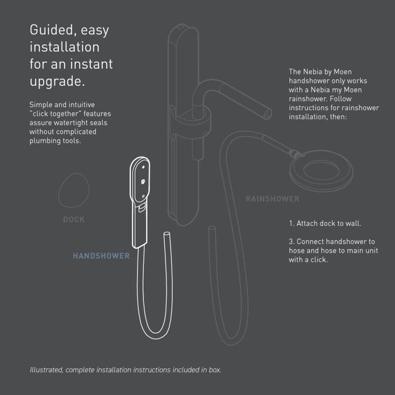 Moen N207H0BLC Spa Shower Handheld, Matte Black/Chrome