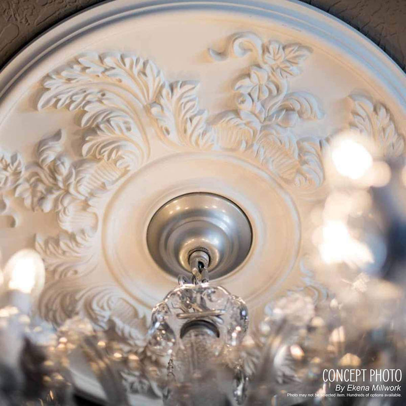 Ekena Millwork CM16ADBRS 16 1/8"OD X 3 5/8"ID X 1"P Adonis Ceiling Medallion Fits Canopies Up to 10 1/4", Brass Brass (Metallic Series)