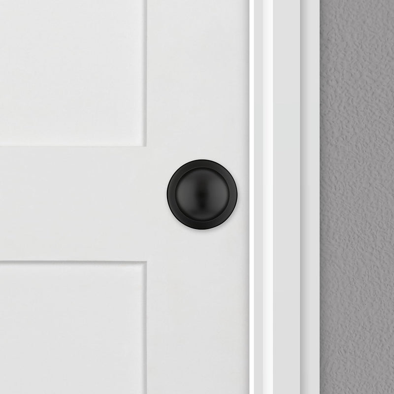 Kwikset Polo Interior Passage Door Knob, Handle for Closet and Hallway Doors, Non-Locking Doorknob in Matte Black, with Microban Protection 1 Pack