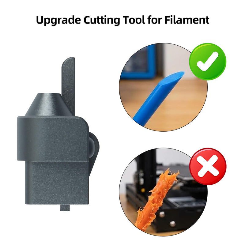 FYSETC Upgraded Filament Cutter for Adventure AD5M: 5M Pro Assembly Metal Aluminum Alloy Manual Smooth Cutting with Sharp Blades for Replace PETG ABS PLA CF-Carbon Not for AD5X 3D Printer