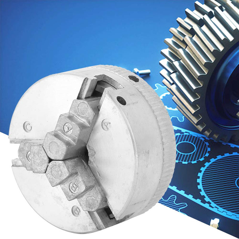 Mandrin M12X1 3 Jaw Chuck for Wood Lathe,1 X 8Tpi Wood Lathe Chuck,Mini Lathe 3 Jaw Chuck,M14 Lathe Chuck,Mini Lathe Tools Z011 Zinc Alloy 3?Jaw Chuck Clamp Accessory for Mini Metal Lathe