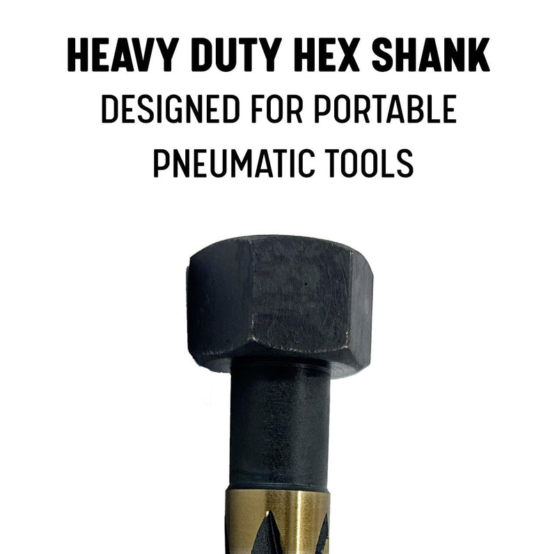 Drill America 11/16" Hex Shank Black and Gold Bridge/Construction Reamer, KFD Series 11/16" Bridge Reamer