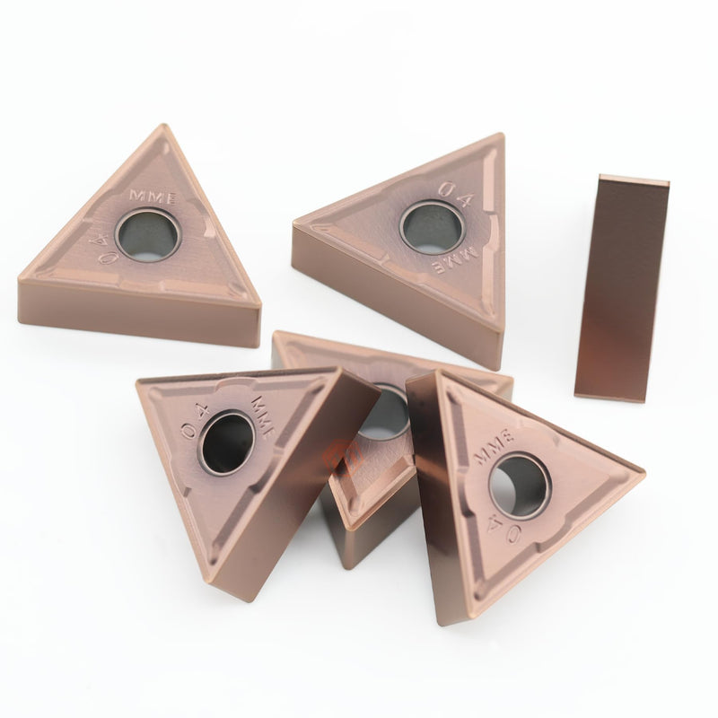 TNMG331-MME Carbide Inserts, 3/8" IC TiAlSiN PVD Coated Lathe Cutters for General Turning Stainless Steel and Super Alloys, 10 Pcs TNMG331