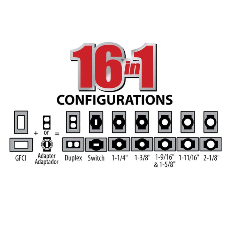 TayMac ML450Z Single-Gang Mount 16-in-1 Flat Nonmetallic Weatherproof Vertical/Horizontal, 1-Pack, Bronze