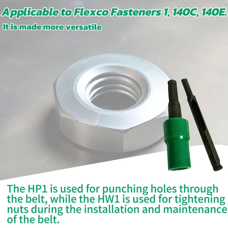 HW1 + HP1 Lacing Tools for Flexco Fasterners 1, 140, 190, RP1; Value Power Punch & Power Wrench Set #30463#30447