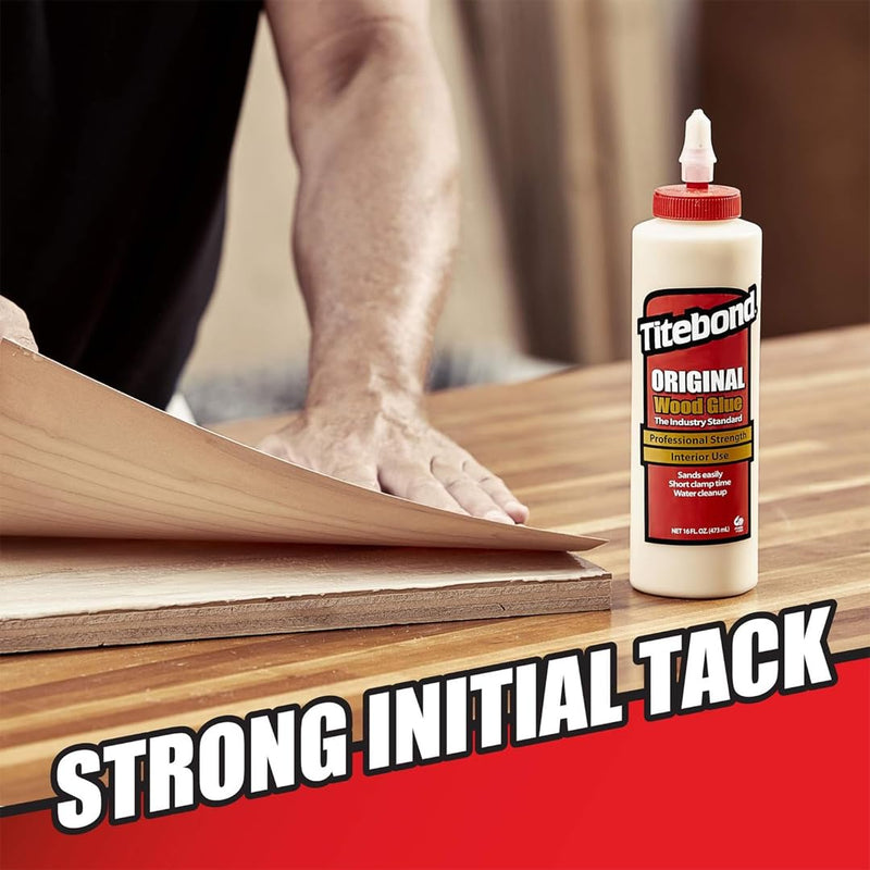 Titebond Original Wood Glue 5062, Industry Standard for Woodworking, Furniture Repair/Assembly, Construction, Home Repair or Modeling, 4 oz