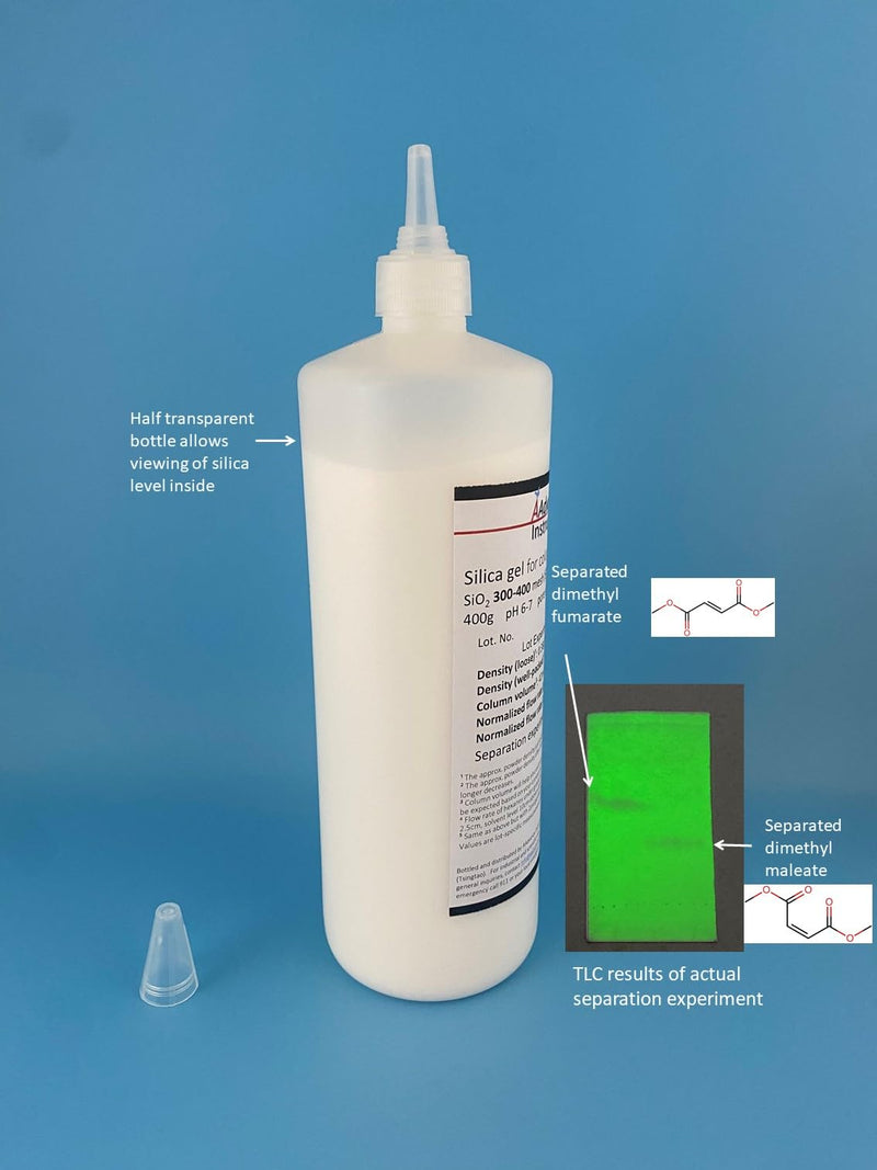 Silica Gel in SiliDispense(TM) Bottle 300-400 mesh for Column Chromatography (400g) 400