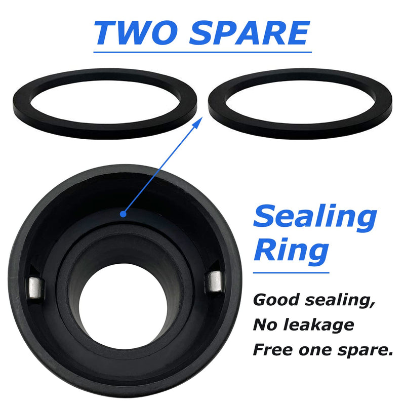 2PCS Camlock Fittings Poly C-150 1-1/2" Type C Standard Couplings Cam lock Fittings Polypropylene Cam Groove Fitting Female Camlock with a Hose Shank (1.5 inch, Type C) 1.5 Inch